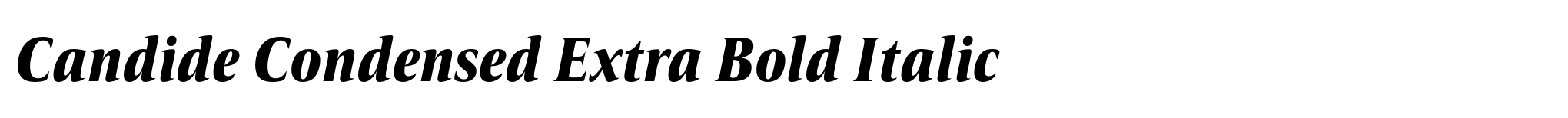 Candide Condensed Extra Bold Italic image
